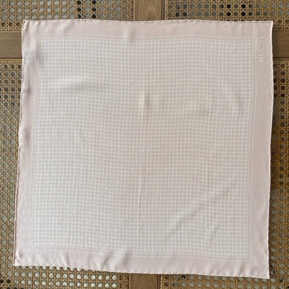 GUCCI Blush Colored Silk Scarf - Picture 4 of 10